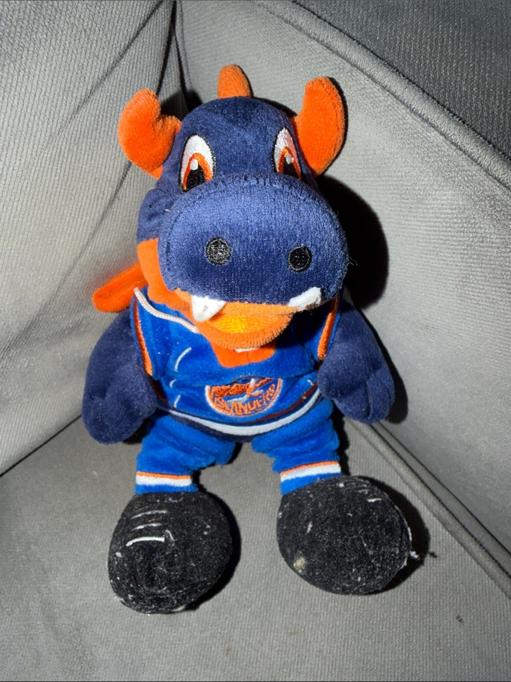 NHL SPARKY MASCOT ISLANDERS Plush Blue & Orange Dragon Stuffed Toy - Kids Plush